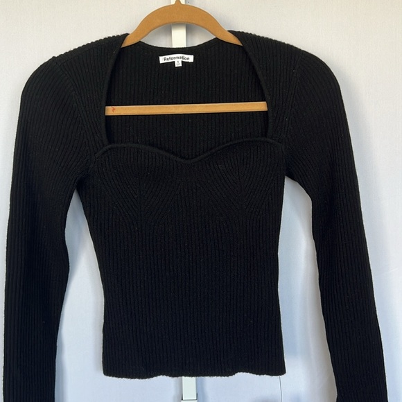Reformation Glenna cashmere sweater size small black - Picture 6 of 11